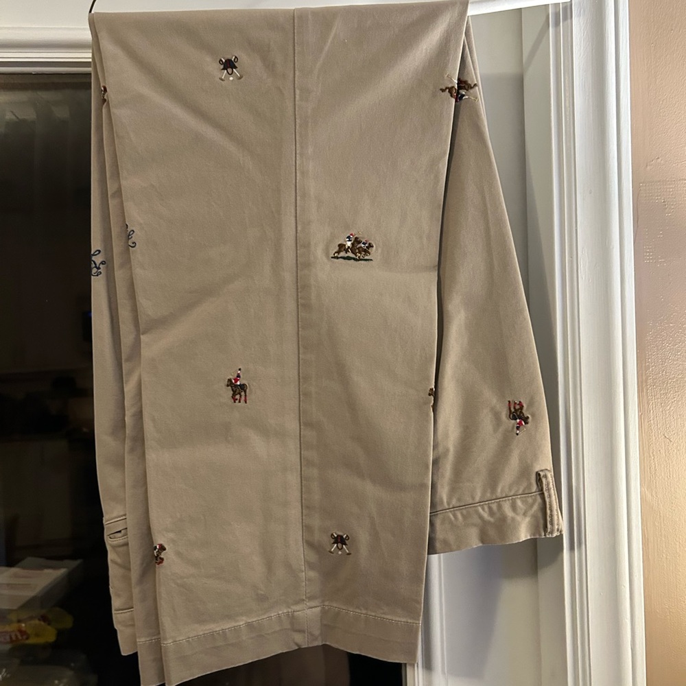 MEN’S POLO KHAKI PANTS W/MATCHING CAP! NEVER WORN! - Picture 3 of 5